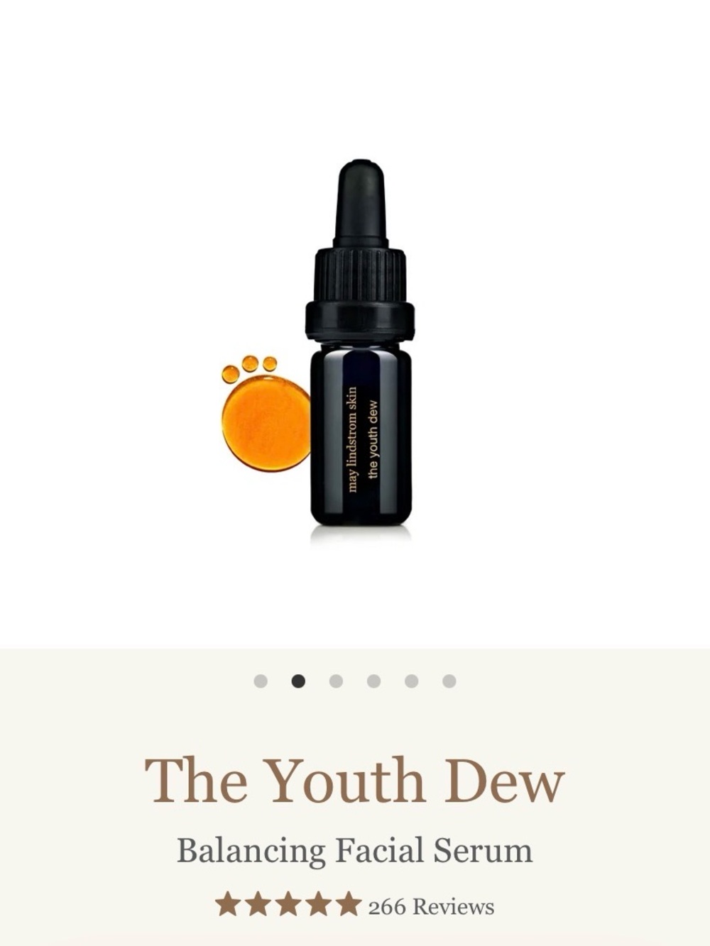 The Youth Dew Balancing Facial Serum - Amber Glow - new no box